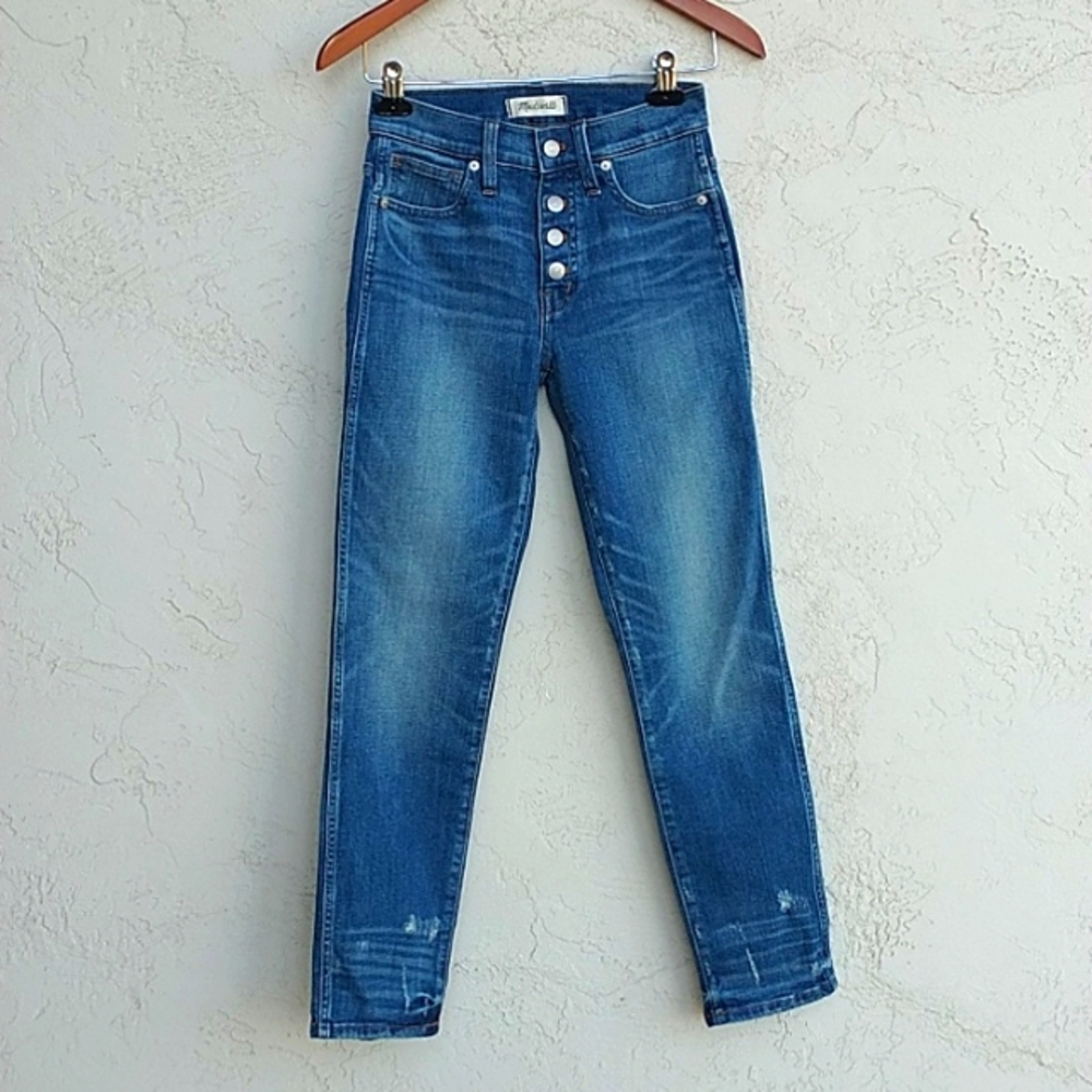 MADEWELL Slim Straight Jeans In Wellmoor Wash Size 24